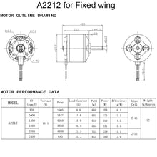 AURORA RC A2212 1400KV Brushless Motor for RC Drone Model Airplane Front Pull Trainer 3D Stunt Light Plane