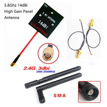 Hubsan H501S H107D+H502S Enhanced FPV Distance 5.8Ghz 14dBi Panel Antenna 2.4GHz 3dBi Antenna