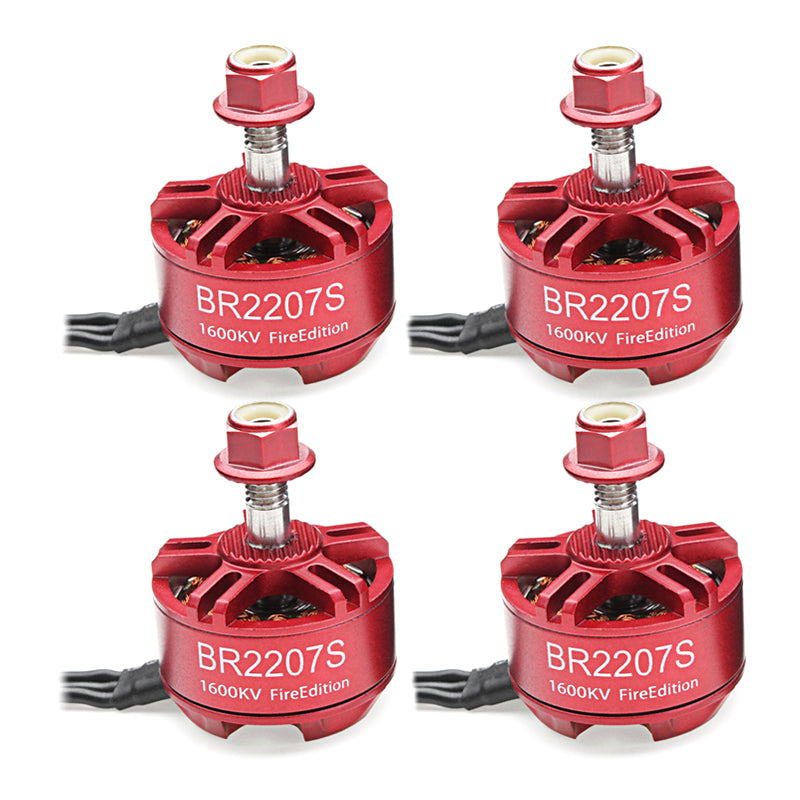4X Racerstar 2207 BR2207S Fire Edition 1600KV 3-6S Brushless Motor For RC Drone FPV Racing Frame Kit