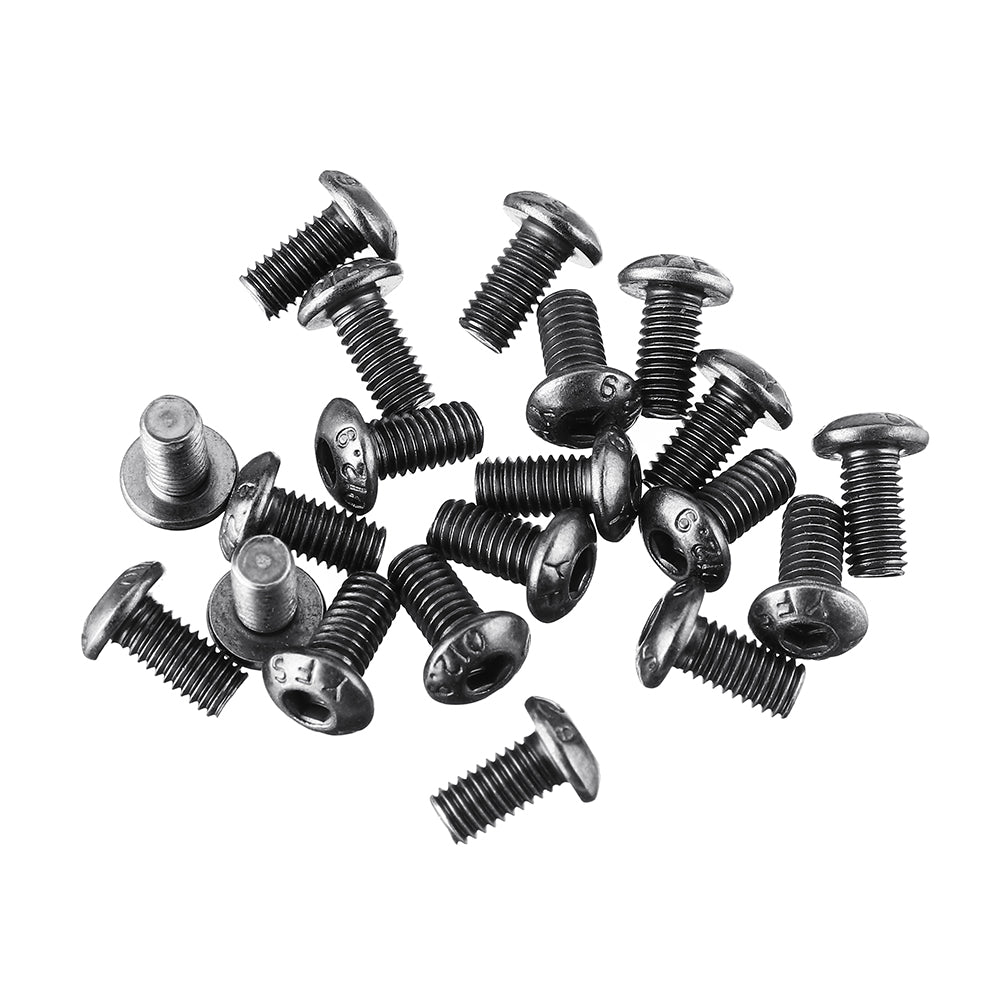 20Pcs M3 M3*6/8/10 12.9 Grade Black Flat Head Round Cup Hex Socket Screw