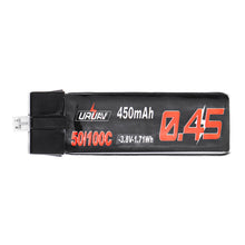 5Pcs URUAV 3.8V 450mAh 50/100C 1S HV 4.35V Lipo Battery PH2.0 for Happymodel Snapper7 Emax Tinyhawk
