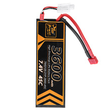 ZOP Power 7.4V 3600mAh 45C 2S Lipo Battery T Plug for RC Car