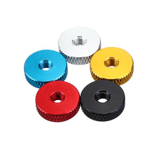 10Pcs M4 Manual Knurled Thumb Aluminum Alloy Screw Nut Spacer Flat Washer