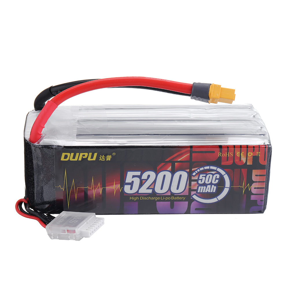 DUPU 22.2V 5200mAh 50C 6S Lipo Battery XT60 Plug for RC Helicopter Quadcopter Car