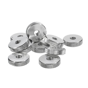 10Pcs M6 Manual Knurled Thumb Aluminum Alloy Screw Nut Spacer Flat Washer