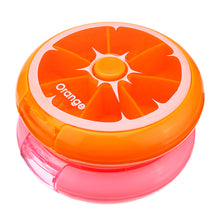 7 Slots Round Storage Tool Box Screw Nut Orange Pink Color Box