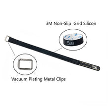 2Pcs RJXHOBBY 100-400mm Non-slip Silicone Battery Straps Metal Buckle Black for Lipo Battery