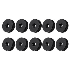 10Pcs M5 Manual Knurled Thumb Aluminum Alloy Screw Nut Spacer Flat Washer