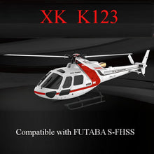XK K123 6CH Brushless AS350 Scale 3D6G System RC Helicopter BNF 