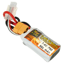 3Pcs ZOP Power 7.4V 850mah 70C 2S Lipo Battery XT60 Plug For RC Model