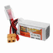 ZOP POWER 11.1V 850mAh 70C 3S Lipo Battery With JST Plug XT60 Plug