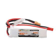 XF Power 7.4V 550mah 2S 80C Lipo Battery JST XT30 Plug For Aurora 90 100