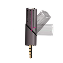 Micro Folding Microphone Vlog Recording Microphone 90 Degree Rotation Compatible with IOS /iphone/ipad/Macbook/Android 