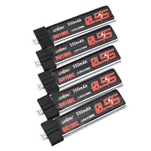 5Pcs URUAV 3.8V 550Mah 50/100C 1S HV 4.35V Lipo Battery PH2.0 Plug for Emax Tinyhawk Kingkong/LDARC TINY