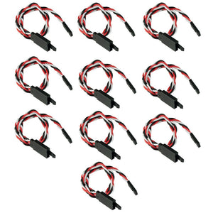 10PCS Amass 60 Core 30mm 30cm Anti-off Servo Extension Wire Cable 