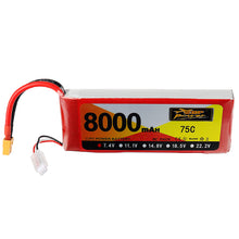 ZOP Power 7.4V 8000mAh 75C 2S Lipo Battery XT60 Plug for RC Airplane Car