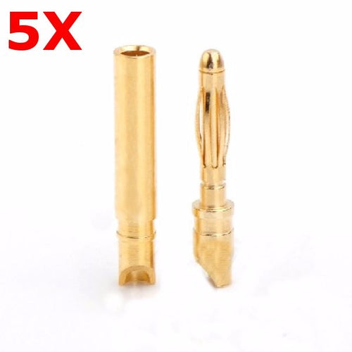 5 Pairs Amass 2.0mm Banana Plug AM-1002C Male & Female