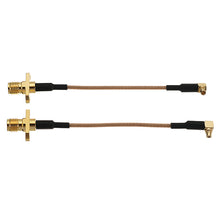 Turbowing MMCX to SMA/RP-SMA Female Flange FPV Antenna Extension Cord