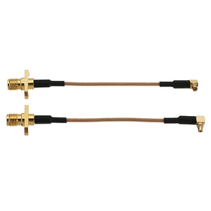 Turbowing MMCX to SMA/RP-SMA Female Flange FPV Antenna Extension Cord