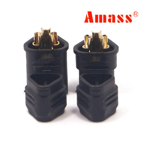 Amass MT30 2mm Banana Plug Three-hole Connector Black Male & Female 1 Pair