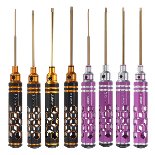JINHUI 1.5/2.0/2.5/3.0mm Metal Hex Screwdriver Repairing Tool With Carved Handle For RC Models