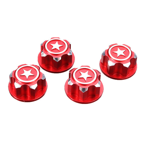 4PCS 17mm Dustproof Non Slip Hex Wheel Nut for X-Maxx Summit 1/8 RC Car Vehicles Parts