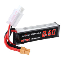 URUAV 7.4V 600mAh 50C/100C 2S Lipo Battery XT30 Plug for XK K130 Helicopter