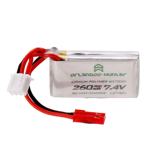 Orlandoo-Hunter 7.4V 260mAh 30C 2S Lipo Battery for OH32A02 OH32A03 OH35A01 1/32 1/35 RC Car 