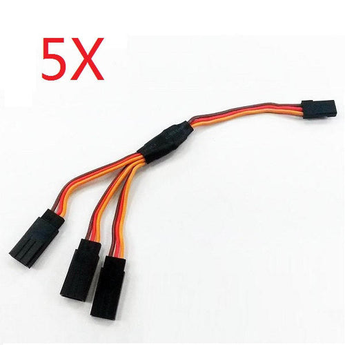 5X 30CM Triple 3-Way Servo Extension Y Cable Wire for Futaba