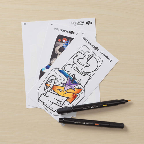 PGYTECH DIY Creative Kit with Blank Shell Stickers Colorful Marker Pens for DJI Mavic Mini RC Drone Quadcopter