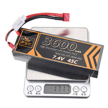 ZOP Power 7.4V 3600mAh 45C 2S Lipo Battery T Plug for RC Car