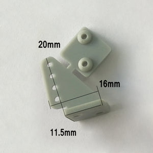 10Pcs Plastic Triangle Servo Horn Grey White Transparent 20x16x11.5mm For RC Airplane 
