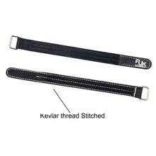 2Pcs RJXHOBBY 150-400mm Non Slip Silicone Metal Buckle Battery Straps Black for RC Model