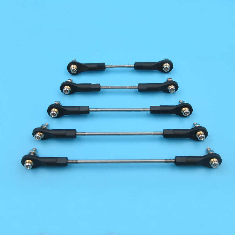 M3 Multiple Adjustable Push Rod+Rod End Ball Joint Linkage Set Assembly Servo Connecting Rod Stainless Steel for RC Airplane Aircraft Boat 