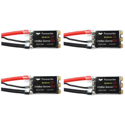 4X Favourite FVT LittleBee Summer 35A 2-4S BLHeli_32 FPV Racing Brushless ESC Dshot1200 Ready for RC Drone