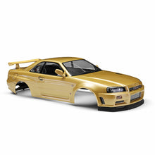 Killerbody 48645 NISSAN SKYLINE (R34) Finished Body Shell Champaign-gold for 1/10 Touring Car