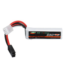 XF POWER 7.4V 650mAh 25C 2S Lipo Battery Small Tamiya Plug 