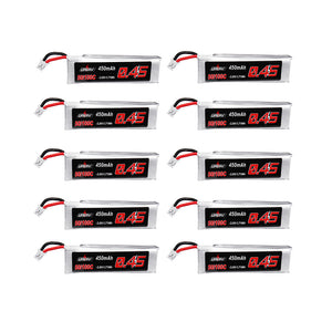 10Pcs URUAV 3.8V 450mAh 50/100C 1S HV 4.35V Lipo Battery PH2.0 for Emax Tinyhawk Happymodel Snapper7