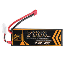 ZOP Power 7.4V 3600mAh 45C 2S Lipo Battery T Plug for RC Car