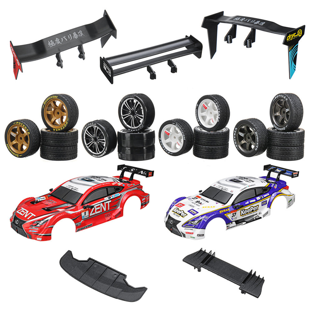 Car Body Shell Wheel Tail For 1/16 Unisex Drift Car