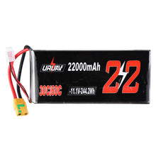 URUAV 11.1V 22000mAh 30/60C 3S Lipo Battery XT90 Plug for Quadcopter Agriculture Drone Outdoor Charger Power