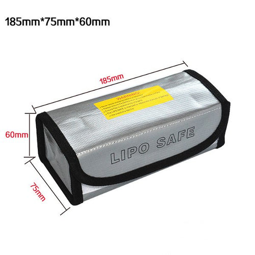 185x75x60mm Lipo Battery Portable Fireproof Explosion Proof Safety Bag 