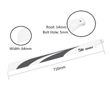 RJXHOBBY E710W 710mm A Grade Carbon Fiber Main Blade For RC Helicopter