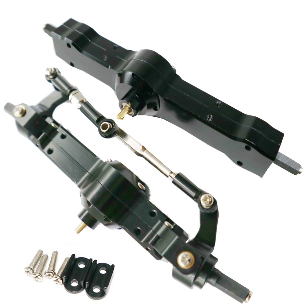 Racerstar 2PCS Front Rear Bridge Axle Set for WPL Heng Long JJRC 1/16 Rc Car Upgrade Spare Parts 