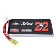 URUAV 7.4V 22000mAh 30/60C 2S XT90 Plug Lipo Battery for RC Quadcopter Agriculture Drone