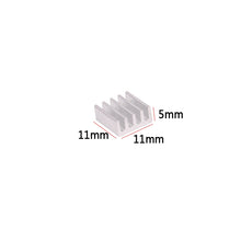 5 PCS Aluminum Alloy Heat Sink 11*11*5mm Cooling Chip with Ultra-thin Sticker for RC ESC Servo Motor UAV FPV Transmitter