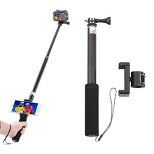 Sports Camera Extension Rod Handheld Gimbal Bracket With Detachable Phone Clip For DJI Osmo Action Camera 
