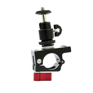 1/4 Screw Hot Shoe Ball Head Gimbal With 25mm-27mm Tube Clamp Clip Monitor Holder For DJI Ronin-M