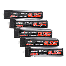 5Pcs URUAV 3.8V 250mAh 40C/80C 1S Lipo Battery PH1.25 Plug for RC Drone