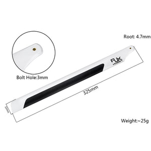 1Piar RJX B Grade 325 / 360 / 430 / 520 / 550 / 600 / 690mm Carbon Fiber Main Blade For RC Helicopter